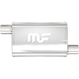 Straight-Through Performance Muffler; 2.5in. Offset/Offset;  4x14x9 Body