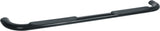 1130304093  -  3 Inch Round Bent Powder Coated Black Steel Without End Caps Rocker Panel Mount