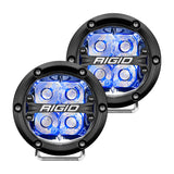 36115  -  360-Series 4 Inch Off-Road LED Light, Spot Beam, Blue Backlight, Pair