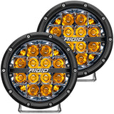 36201  -  360-Series 6 Inch Off-Road LED Light, Spot Beam, Amber Backlight, Pair