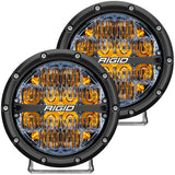 36206  -  360-Series 6 Inch Off-Road LED Light, Drive Beam, Amber Backlight, Pair