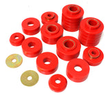 4.4107R  -  Body Cab Mount Set; Red; Performance Polyurethane;