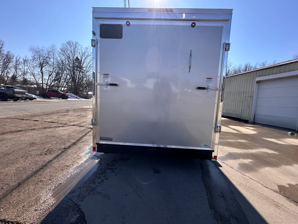 Enclosed Cargo Trailer 7x16 UTV +12in - 2 Tone 78" ramp door opening with ramp door - HLAFTX716TA2+12