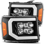 880609  -  LED Projector Headlights Plank Style Design Gloss Black