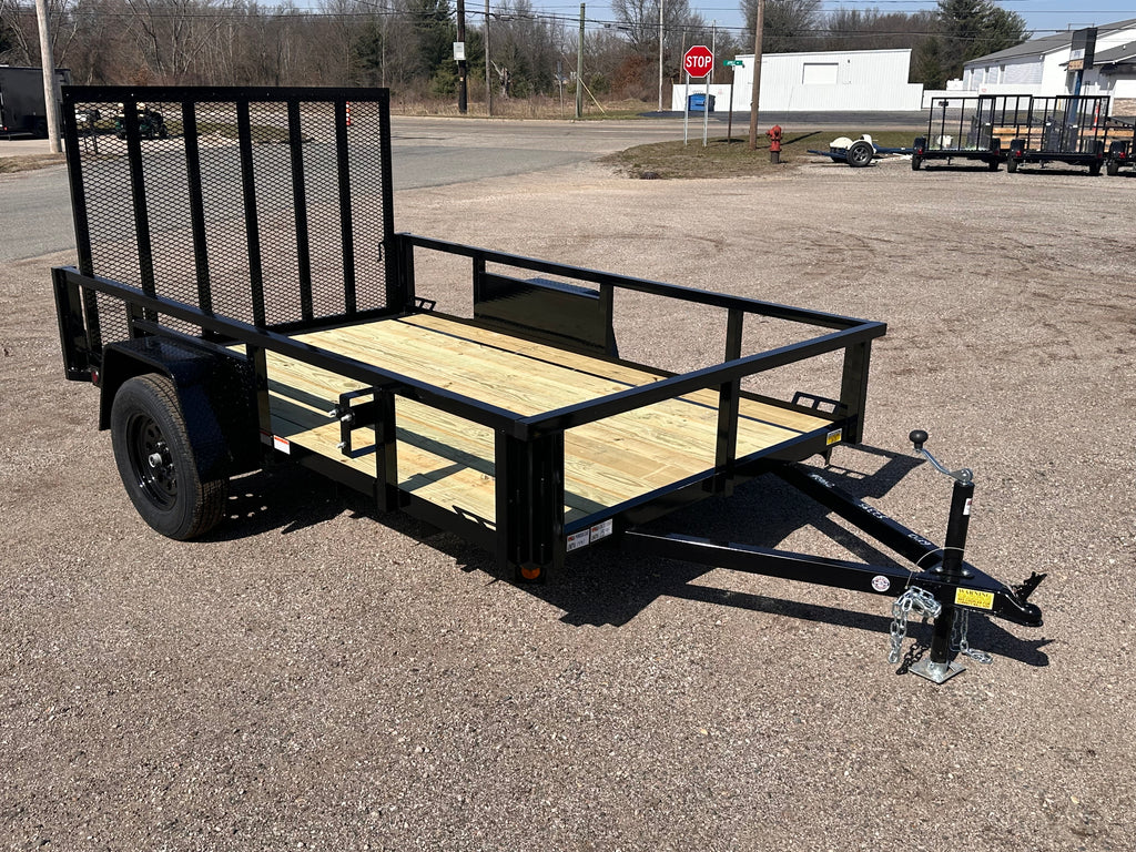 6x12 Utility Trailer with Angle Iron Sides - Quality Steel and Aluminum  - Model 7412ANSA3.5K