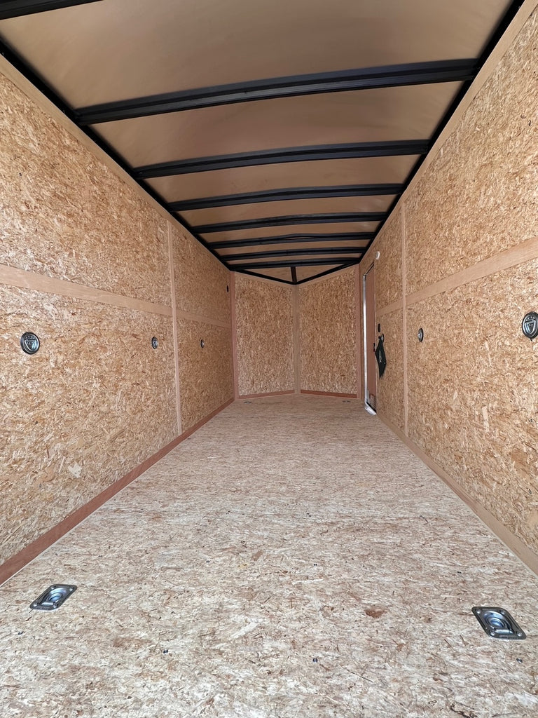 Enclosed Cargo Trailer 7x16 UTV +12in - 2 Tone 78" ramp door opening with ramp door - HLAFTX716TA2+12