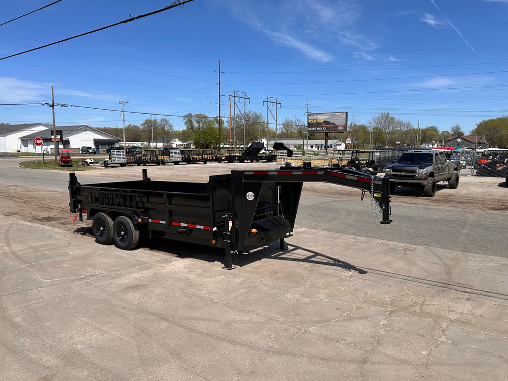 Dump Trailer 16' 14K with gooseneck - Quality Steel and Aluminum Brand - Model 8316DG14K