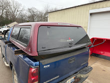 Load image into Gallery viewer, Used Dodge Ram Quad Cab 6.5 Short Bed Fiberglass Burgandy truck cap topper fits 2019-2024 LOCATION: B-1-2  CODE: CL189